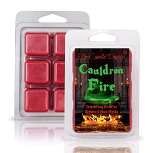 cauldron fire - witchy crackling bonfire scented wax melt - 1 pack - 2 ounces - 6 cubes