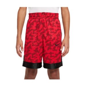 nike boys elite geometric printed basketball shorts large