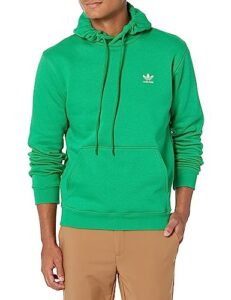 adidas originals men's trefoil essentials hoodie, green, medium