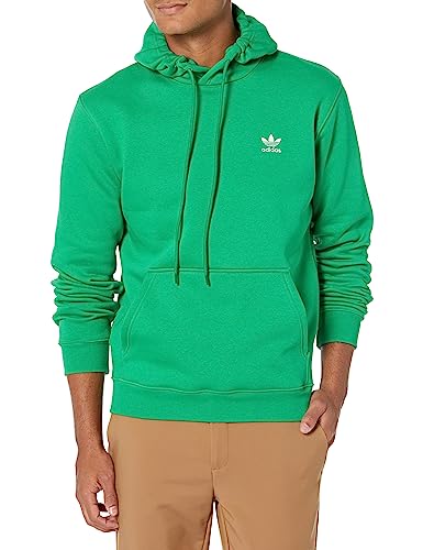 adidas Originals Men's Trefoil Essentials Hoodie, Green, Medium