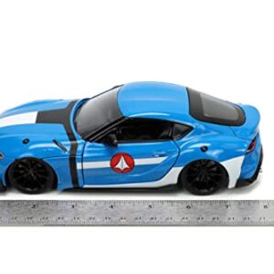 Jada Toys Robotech 1:24 2020 Toyota Supra Die-cast Car w/ 2.75" Max Sterling Figure, Toys for Kids and Adults