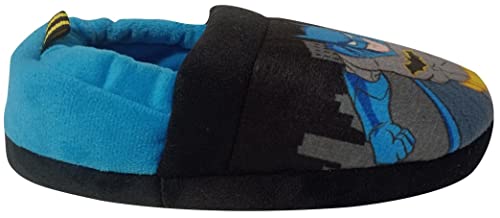 DC Comics Boy's Batman Plush Slippers (Black/Blue, Numeric_5)