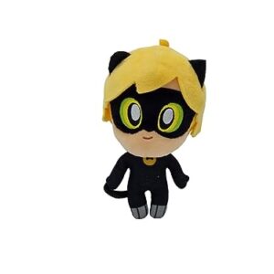 Miraculous Chibi Cat Noir Plush Toy from Tales of Ladybug and Cat Noir | 15cm Cat Noir Soft Toy | Super Soft and Cuddly Toys Bring Their Favourite TV Show to Life | Bandai