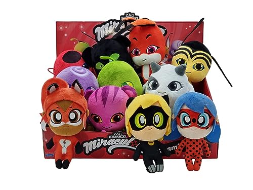 Miraculous Chibi Cat Noir Plush Toy from Tales of Ladybug and Cat Noir | 15cm Cat Noir Soft Toy | Super Soft and Cuddly Toys Bring Their Favourite TV Show to Life | Bandai