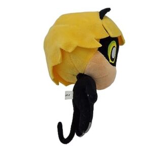 Miraculous Chibi Cat Noir Plush Toy from Tales of Ladybug and Cat Noir | 15cm Cat Noir Soft Toy | Super Soft and Cuddly Toys Bring Their Favourite TV Show to Life | Bandai