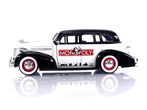 Jada Toys Mr. Monopoly 1:24 1939 Chevrolet Master Deluxe Die-cast Car w/ 2.75" Rich Uncle Pennybags Figure, Toys for Kids and Adults (33230)