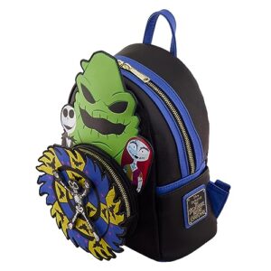 Loungefly Disney The Nightmare Before Christmas 30th Anniversary - Oogie Boogie Glow in The Dark Mini-Backpack, Amazon Exclusive