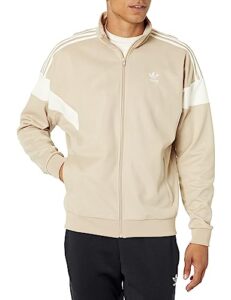 adidas originals men's adicolor classics cut line track jacket, wonder beige, large