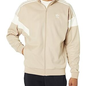 adidas Originals Men's Adicolor Classics Cut Line Track Jacket, Wonder Beige, Large