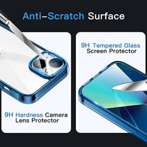 JETech 3 in 1 Case for iPhone 13 Mini 5.4-Inch, with 2-Pack Screen Protector and 2-Pack Camera Lens Protector, Full Coverage Tempered Glass Film, Shockproof Bumper Phone Cover (Navy)