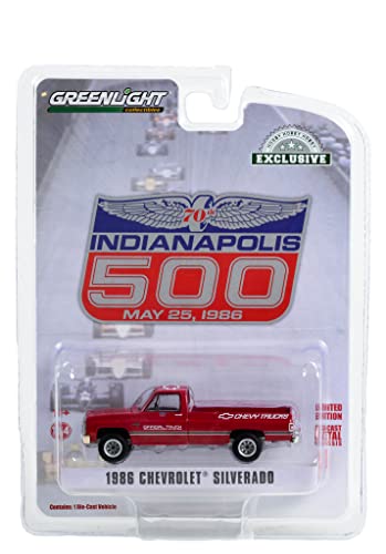 Greenlight 1:64 1986 Chevrole Silverado 70th Annual Indianapolis 500 Mile Race Official Truck - Red (Hobby Exclusive) 30340 [Shipping from Canada]