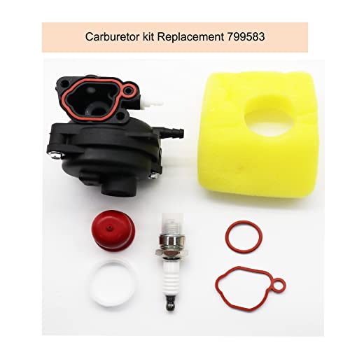 Replace 799583 Carburetor Kit - 593261 595656 591979 591160 - Fits for Lawnmower engine 300E 450E 500E 550EX 500 125cc 140cc 08P502 8P502 09P602 9P602