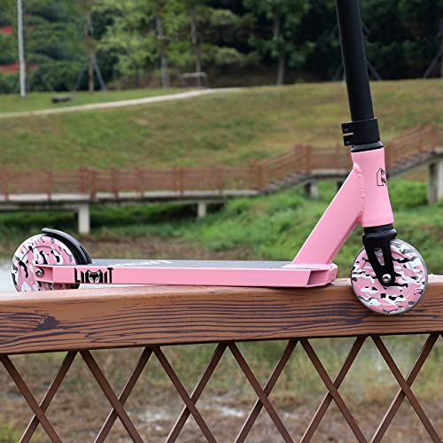 Limit LMT68 Mini Pro Kick Stunt Scooter-Short and Small Freestyle Trick Scooters for Kids Ages 5 Years and Up-Professional Complete BMX Scooter Perfect for Beginners Children Boys and Girls Gifts Pink