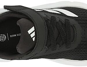 adidas Kids Duramo SL Elastic Lace Sneaker, Core Black/White/Carbon, 9 US Unisex Toddler