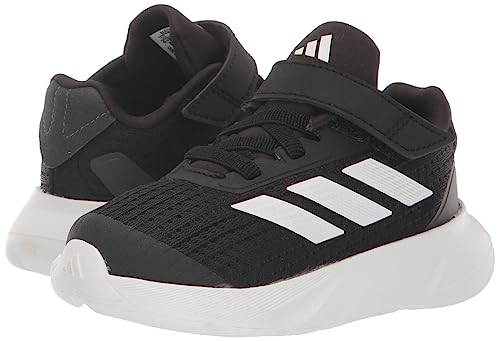 adidas Kids Duramo SL Elastic Lace Sneaker, Core Black/White/Carbon, 9 US Unisex Toddler