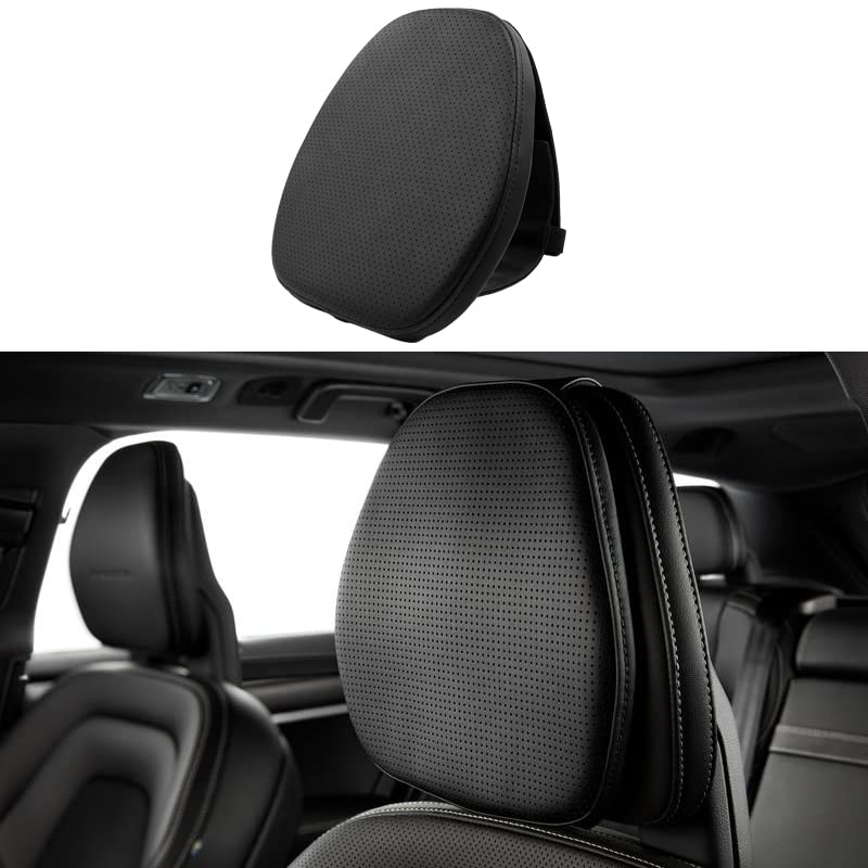 TAIKOO Car Headrest Pillow for Volvo XC90 XC60 S90 V90 XC40 S60 V60 Accessories Premium Interior Accessories Headrest Support for Driver or Front Passenger Seat (Black 1 pcs)