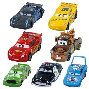 7pcs car toys 2 3 cruz sheriff the king jackson car diecast toy set for kids boys
