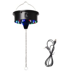 Rotating Motor for Disco Ball-chmakmt 5RPM Electric Motor with LED Lights for Mirror Disco Ball,Christmas Party DJs Bands Pubs Weddings Banquets Birthday Party Decorate