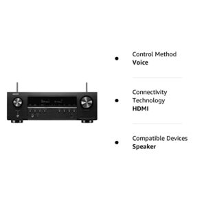 Denon AVR-S760H 7.2-Channel Home Theater AV Receiver 8K Video Ultra HD 4K/120 - (Renewed)