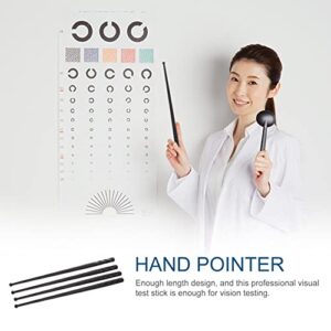 Healifty 4pcs Chart Supplies Household Exam Plastic Teaching Visual for Eye Whiteboard Classroom Charts Pointer Reading Sticks Practical Measuring Presentation Function Optometry