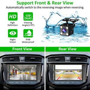 Double Din Car Radio with Bluetooth, Voice Control Apple CarPlay Screen, Mirror Link, 7 Inch HD Capacitive Touchscreen Car Play, Backup Camera, Subw, USB/SD Port, Multimedia Player AM/FM Car Stereo