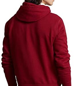 Polo Ralph Lauren Mens Cabin Fleece Hoodied Sweatshirt (XL, Redwine) Red Wine, X-Large