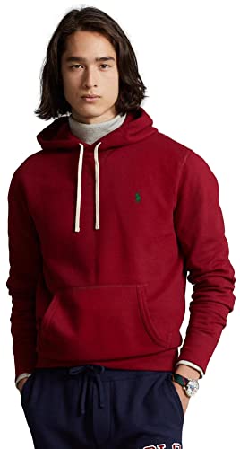 Polo Ralph Lauren Mens Cabin Fleece Hoodied Sweatshirt (XL, Redwine) Red Wine, X-Large