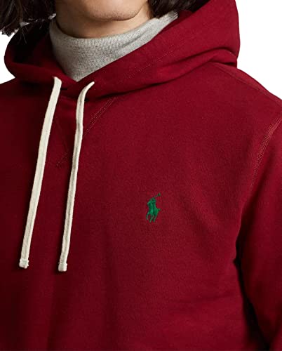 Polo Ralph Lauren Mens Cabin Fleece Hoodied Sweatshirt (XL, Redwine) Red Wine, X-Large