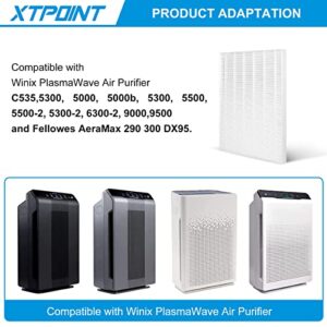 4 Pack 115115 HEPA Replacement Filter A Size 21,Durable Compatible with Winix Plasmawave C535 5300 5300-2 6300 6300-2 P300