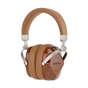sivga oriole rosewood wooden closed back wired dynamic headphone (brown)