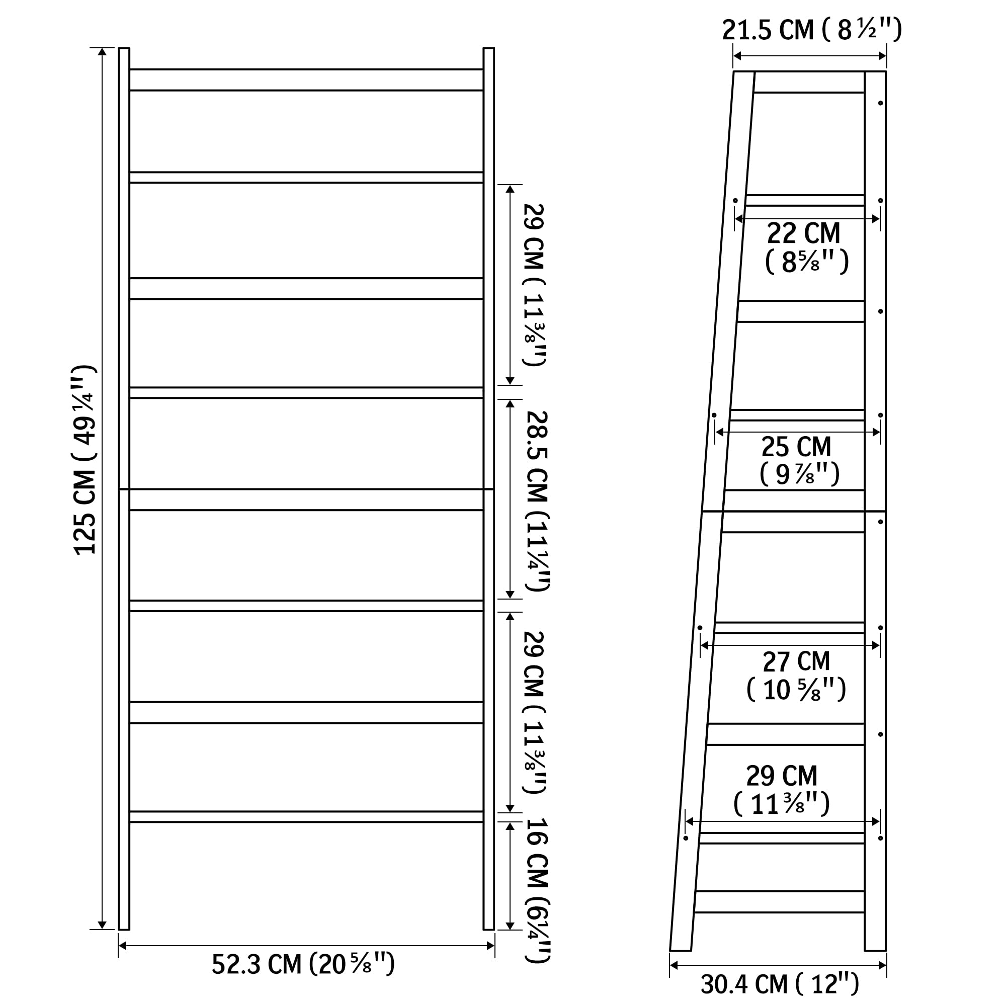 WTZ Bookshelf Book Shelf, Bookcase Storage Shelves Book case, Ladder Shelf for Bedroom, Living Room, Office MC-801(Natural)