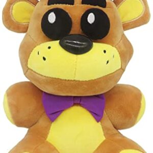 DOGIACO Golden Freddy Purple Hat 7'' Stuffed Animal with Keychain (in Stock US) Toy Golden Fazbear Plushie Soft/Fazbear Collectible Figure/F-N-A-F Nightmare/Freddy Plush Toys