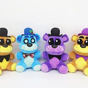 DOGIACO Golden Freddy Purple Hat 7'' Stuffed Animal with Keychain (in Stock US) Toy Golden Fazbear Plushie Soft/Fazbear Collectible Figure/F-N-A-F Nightmare/Freddy Plush Toys