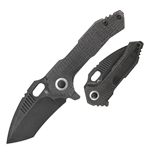 Kizer Mini Paragon 3.43 Inches Folding Knife 154CM Steel Pocket Knife Black Micarta Handle Outdoor Tools V4600C2