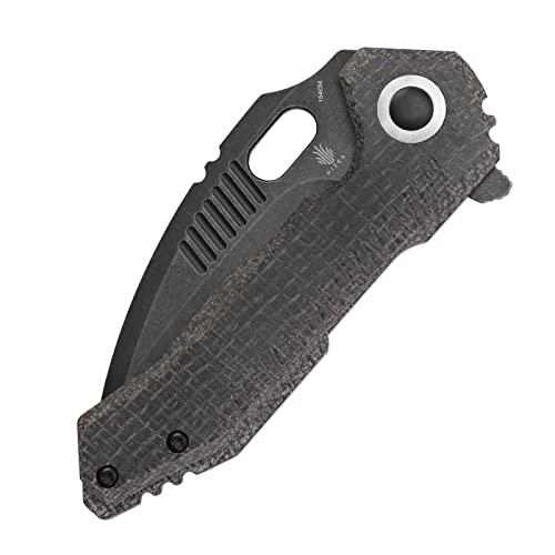 Kizer Mini Paragon 3.43 Inches Folding Knife 154CM Steel Pocket Knife Black Micarta Handle Outdoor Tools V4600C2