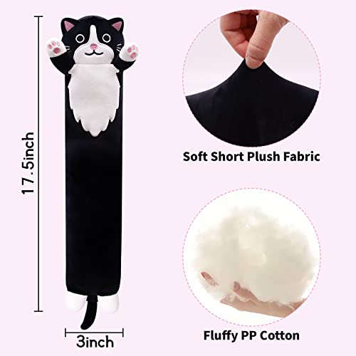 MUFEIRUO Long Cat Plush Black Body Toys, Cute Stuffed Animals Cat Plushie, Soft Long Plush Black Cat Doll Kawaii Stuffed Cat Plush Toys for Kids Birthday Christmas