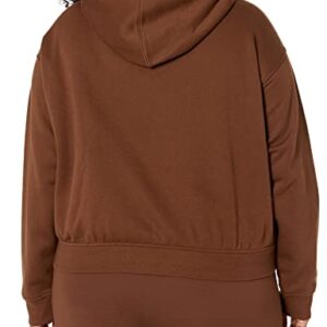 Amazon Essentials Women's Crop Hoodie Sweatshirt (Available in Plus Size), Deep Brown, Medium