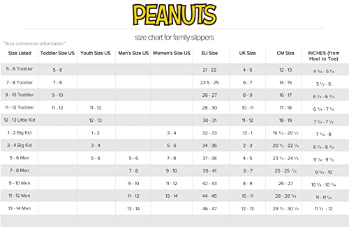 Peanuts Family Slippers, Mismatch Holiday Scuff Snoopy & Woodstock, Blue