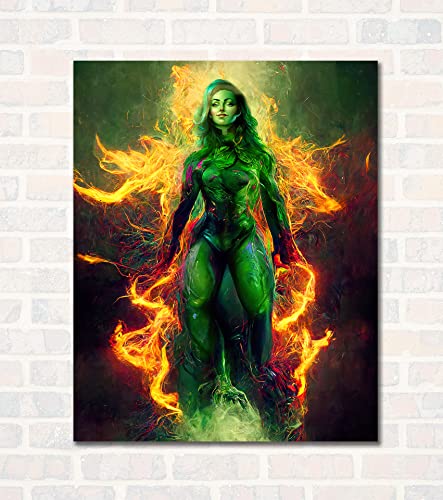 OzWood Crafts- She Hulk and Hulk Wall Decor Poster Prints, Set of 6 FRAMELESS (8''x10''), She Hulk and Hulk room decor for boy,She Hulk and Hulk Posters for Boys Room, She Hulk and Hulk Wall Art,