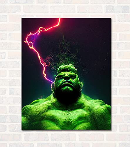 OzWood Crafts- She Hulk and Hulk Wall Decor Poster Prints, Set of 6 FRAMELESS (8''x10''), She Hulk and Hulk room decor for boy,She Hulk and Hulk Posters for Boys Room, She Hulk and Hulk Wall Art,