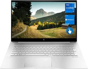 hp 2022 newest envy laptop, 17.3" fhd touchscreen, intel core i7-1195g7, 32gb ram, 1tb pcie ssd, webcam, fingerprint reader, backlit keyboard, hdmi, wi-fi 6, bluetooth, windows 11 home, silver