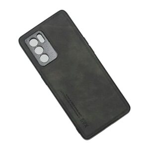 kepuch silklike case for oppo reno 6 pro 5g - cover bumper built-in metal plate for oppo reno 6 pro 5g - black