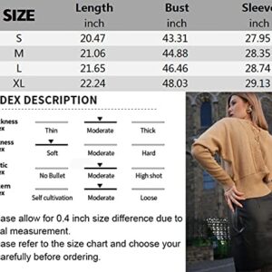 ZAFUL Women's Crop Sweater V Neck Long Sleeve Button Knit Cropped Ribbed Drawstring V Backless Pullover Jumper A-White