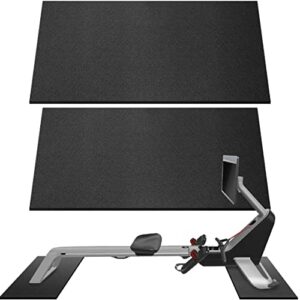 crostice bike trainer mat accessories compatible with peloton rower, double mats compatible with concept 2 rowing machine for cycling home gym