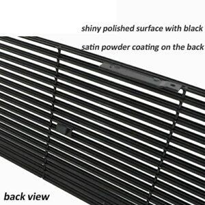 Black Billet Grille fits 1981-1987 Chevy GMC Pickup Suburban Blazer Jimmy Phantom Front Grill Insert 82 83 84 85 86 (Chrome cover light)