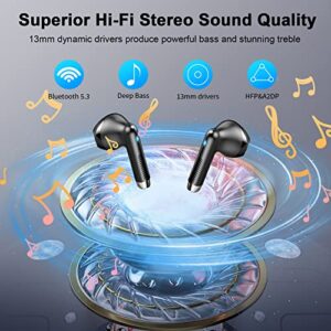 Wireless Earbuds Bluetooth 5.3 Headphones 56H Playtime Bluetooth Earbuds with LED Display Charging Case Deep Bass Noise Cancelling Ear buds With ENC Mic Earphones in Ear IP7 Waterproof for Android iOS