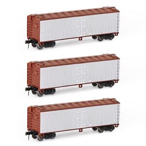 c15016 n scale reefer car wagon wooden side 1:160 model train railway flat car (white)