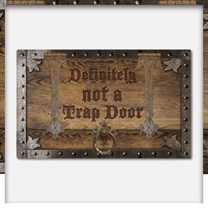 KIYIYZER Definitely Not A Trap Door Door Mat Funny Entrance Welcome Outdoor Indoor Mats Home Decor Housewarming Gift 17 x 30 Inches