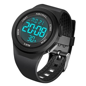 nbonal simple digital sport watch for men women or student waterproof fashion gift easy read outdoor casual watch