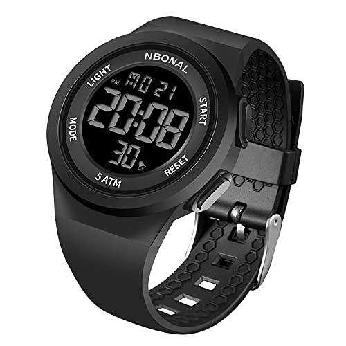 NBONAL Simple Digital Sport Watch for Men Women or Student Waterproof Fashion Gift Easy Read Outdoor Casual Watch